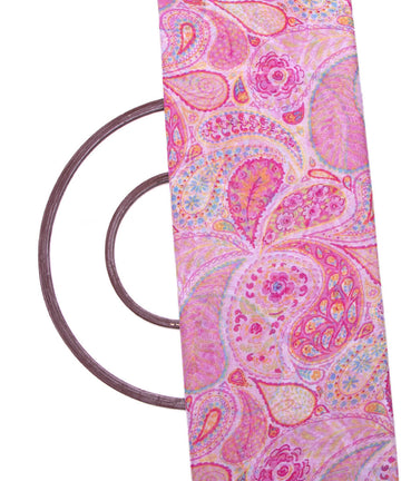 Pink Colour Paisley Printed Chiffon Fabric